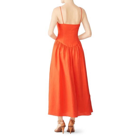 Mara Hoffman Coral Linen Mischa Maxi Dress 12 - Picture 3 of 13